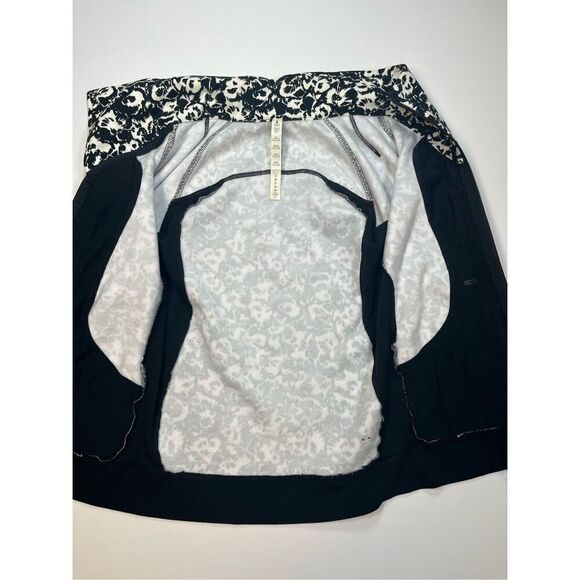 Lululemon Cozy Cuddle Up Jacket Fleur Sombre White Black Style W4IDCS Size 6 - Picture 3 of 14